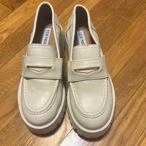 Steve Madden Cream Loafers